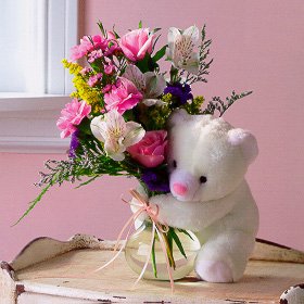 Mixed Flowers and a Bear.jpg