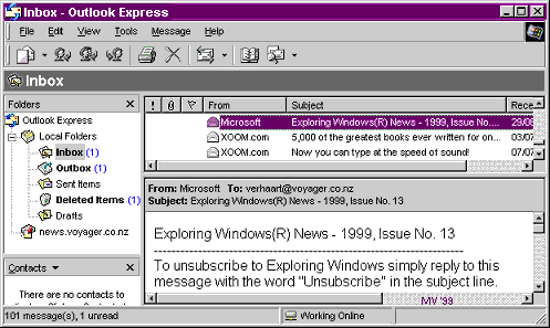 email outlook express (1999)