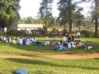 Gayaza High School students visiting one of the Universal Primary Schools