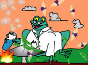 Vili Frog Scientist with fire.PNG